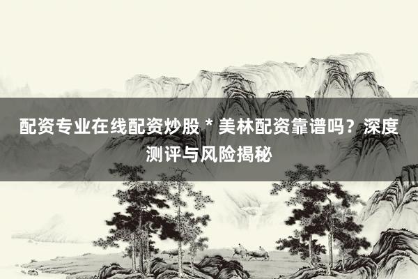 配资专业在线配资炒股 * 美林配资靠谱吗？深度测评与风险揭秘