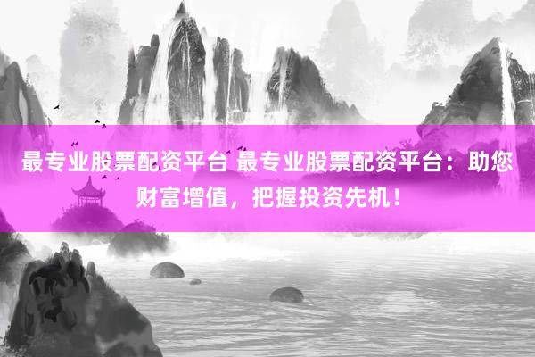 最专业股票配资平台 最专业股票配资平台：助您财富增值，把握投资先机！