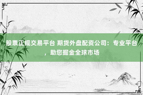 股票正规交易平台 期货外盘配资公司：专业平台，助您掘金全球市场