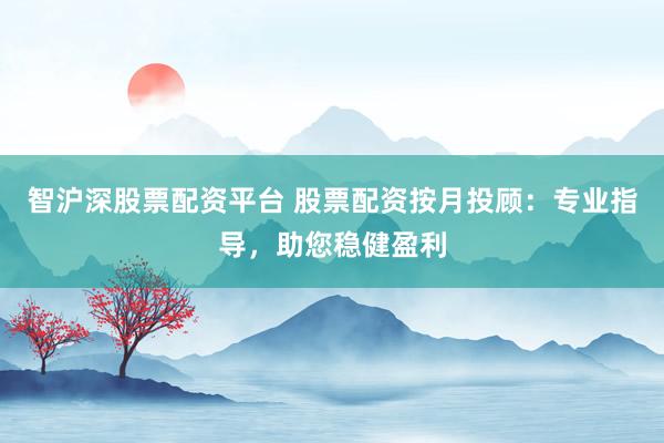 智沪深股票配资平台 股票配资按月投顾：专业指导，助您稳健盈利