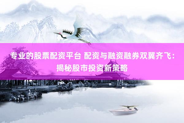 专业的股票配资平台 配资与融资融券双翼齐飞：揭秘股市投资新策略
