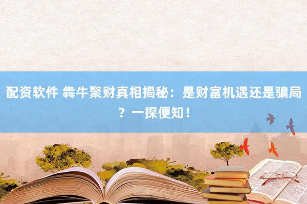 配资软件 犇牛聚财真相揭秘：是财富机遇还是骗局？一探便知！
