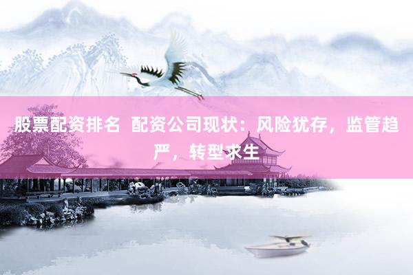 股票配资排名  配资公司现状：风险犹存，监管趋严，转型求生