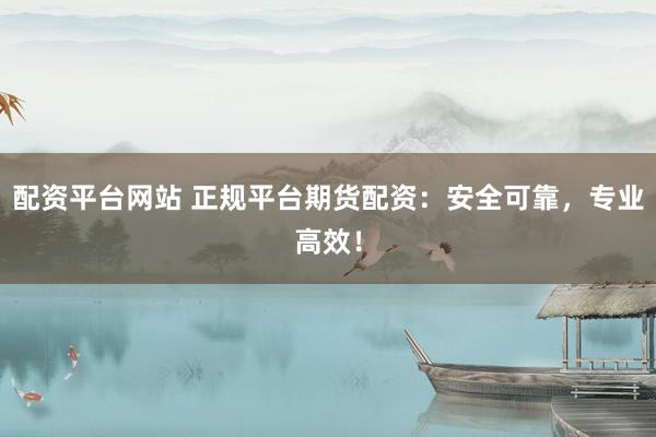 配资平台网站 正规平台期货配资：安全可靠，专业高效！