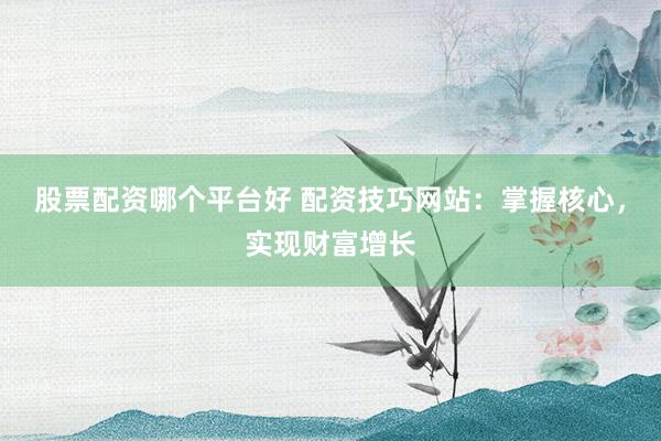 股票配资哪个平台好 配资技巧网站：掌握核心，实现财富增长
